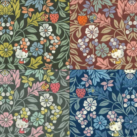 Liberty Japan x Hello Kitty 50th Anniversary -  Orchard Friends -  fat quarter